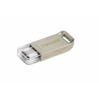 Флеш накопитель USB 3.1 32Gb Transcend JetFlash 850S (TS32GJF850S, 130Mb/s, OTG Type-C, silver)