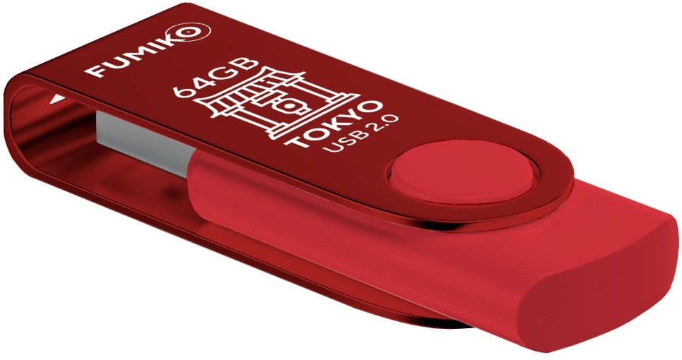 Флеш накопитель USB 2.0 64Gb FUMIKO TOKYO (FTO-15, 30MB/s, red)