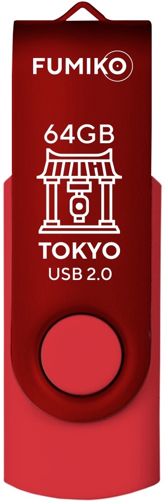 Флеш накопитель USB 2.0 64Gb FUMIKO TOKYO (FTO-15, 30MB/s, red)
