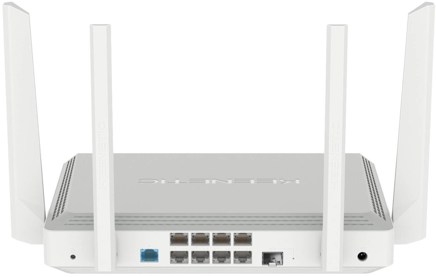 Роутер Keenetic Giant (KN-2610) (1267Mbps, 2.4/5GHz, 9 ports, 1000Mbps, 4 внешние съёмные антенны 5dBi, SFP 1000Mbps, USB 3.0, USB Printer/FTP Server/3G/4G, white-grey)