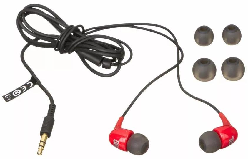 Наушники JBL T100 (затычки, без микрофона, 1m, red)