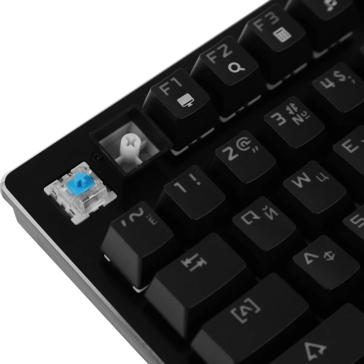 Клавиатура Acer OKW127 (USB, механическая, BLUE Switch, регулируемая подсветка, игровая, мультимедийная, 1.8m, black)