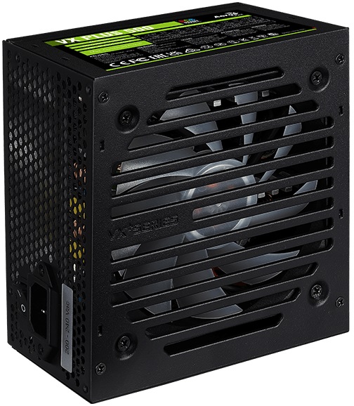 Блок питания AeroCool 500W (VX-500 RGB PLUS, 120mm, 20+4+4+4pin, PCI-E 6+2pin, 3*SATA, 3*HDD, 1*FDD) RTL