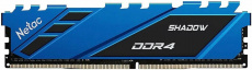 Память DDR4 16Gb PC25600, 3200MHz, Netac (Shadow NTSDD4P32SP-16B, 1.35V, blue)