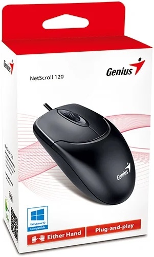 Мышь Genius NetScroll 120 V2 (USB, optical, 1000dpi, black)