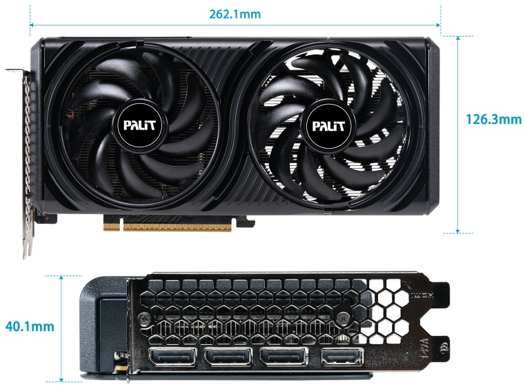 Видеокарта Palit GF RTX5060 Infinity 2 OC 8Gb (NE75060V19P1-GB2063L, 128bit, GDDR7, HDMI+3xDP) RTL