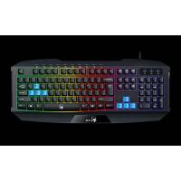 Клавиатура Genius Scorpion K215 (USB, игровая, мультимедийная, влагоустойчивая, подсветка, black)
