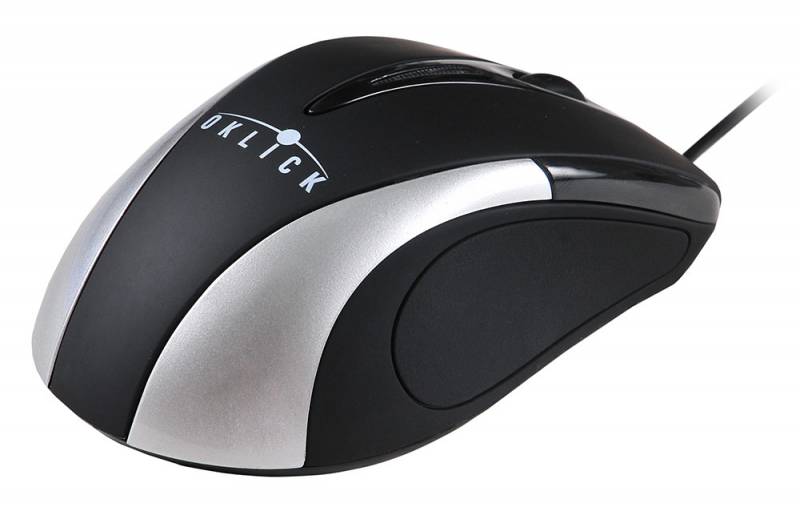Мышь Oklick 235M (USB, optical, 800dpi, 1.5m, black-silver)