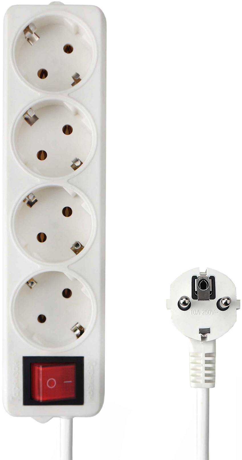 Сетевой удлинитель Гарнизон (EL-NB-G4-W-5, 4 розетки, 5 метров, 10A, white) OEM