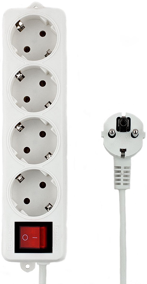 Сетевой удлинитель Гарнизон (ELB-G4-W-3, 4 розетки, 3 метра, 16A, white) OEM