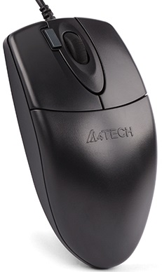 Мышь A4Tech OP-620DS (USB, optical, 1200dpi, бесшумный клик, black)