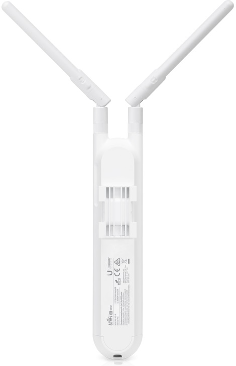 Точка доступа Ubiquiti UniFi UAP-AC-M-EU (300/867Mbps, 2.4/5GHz, 1 port, 1000Mbps, универсальная всепогодная, AC Mesh, PoE, блок питания Gigabit PoE 24V, 0.5А, 2 внешние съёмные антенны 4dBi, white)