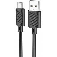 Кабель USB 2.0 Am - micro USB 1.0m (X88 Gratified, 2.4A, black) hoco