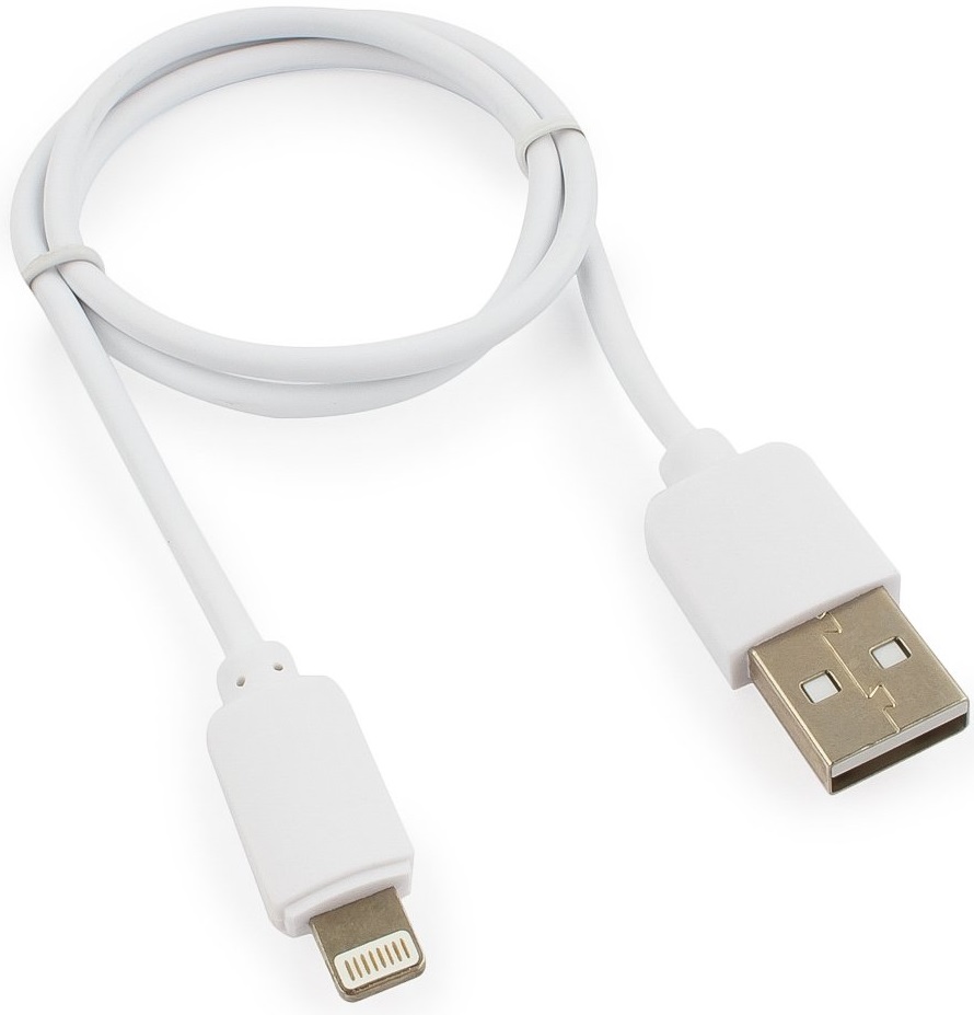Кабель USB 2.0 Am - Lightning 0.5m (GCC-USB2-AP2-0.5M-W, медь, white) Гарнизон