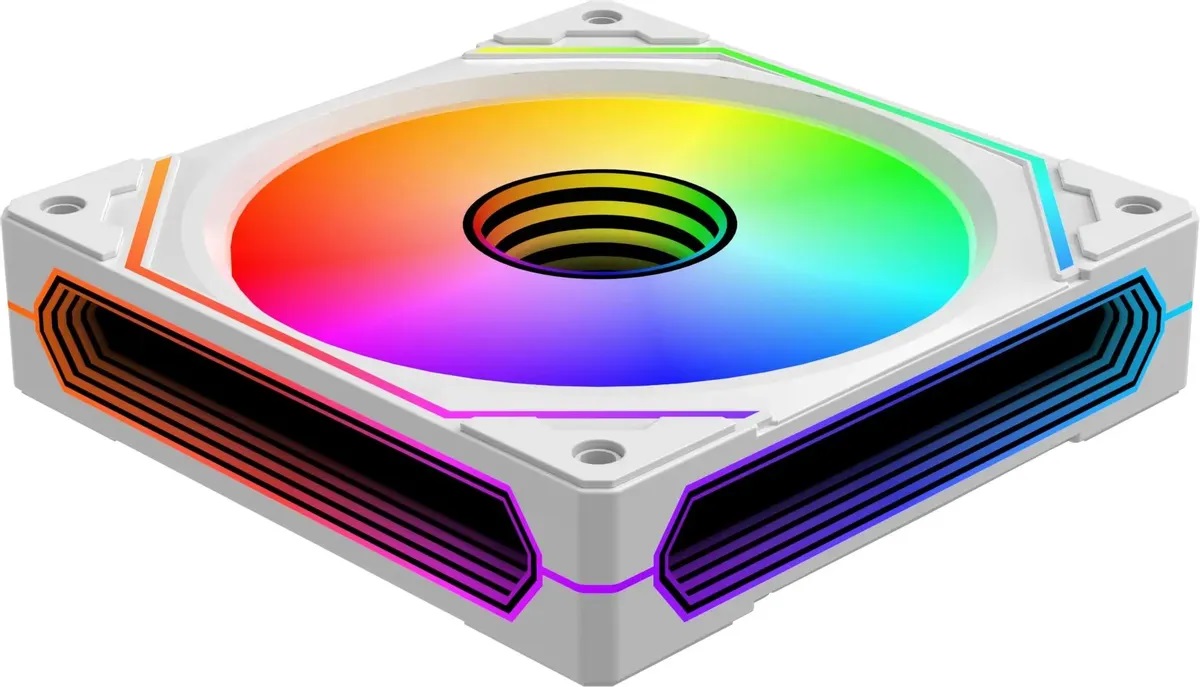 Вентилятор Bloody BD-CF120ARGB5-WH (120x120x25mm, Hydro, 600-1600rpm, 11-26dBa, 4pin, PWM, ARGB LED, white) RTL