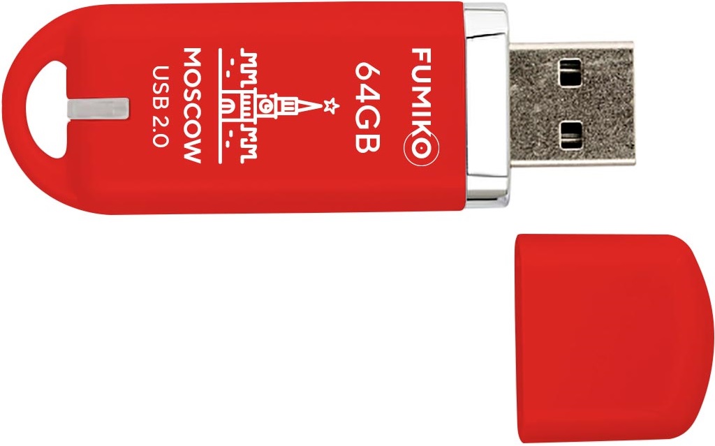 Флеш накопитель USB 2.0 64Gb FUMIKO MOSCOW (FMW-15, 30MB/s, red)