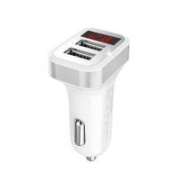 Зарядное устройство от прикуривателя (12/24V, 2.1A, white-silver)