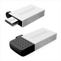 Флеш накопитель USB 2.0 16Gb Transcend JetFlash 380S (TS16GJF380S, OTG, silver)