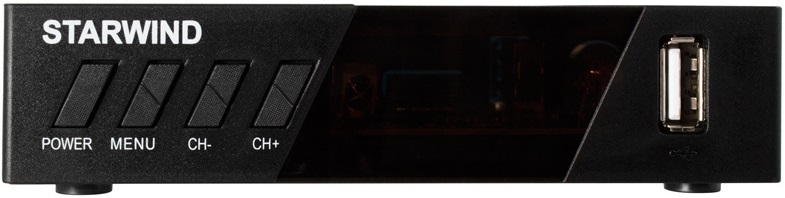 Тюнер для цифрового ТВ внешний / Медиа-проигрыватель Starwind CT-140 (1080p, DVB-T/T2/C, HDMI, JPEG, MKV, 2xUSB, Time Shift, black)