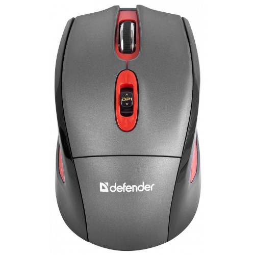 Мышь беспроводная Defender Magnifico MM-515 Nano (IR-лазерная, 3000dpi, 2*AA, black-red)