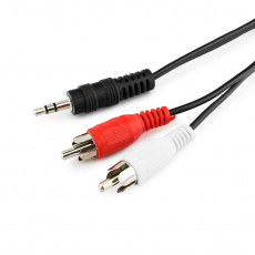 Кабель аудио Jack 3.5 --> 2 RCA, 0.2m (CCA-458-0.2M-N, black) Cablexpert