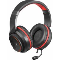 Наушники Defender Apex Pro (полноразмерные закрытые, подключение по USB, с микрофоном, регулятор, игровые, виртуальный объёмный звук 7.1, 1.8m, подсветка, промо-код "Crossout", black-red)