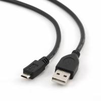 Кабель USB 2.0 Am - micro USB 0.5m (CCP-mUSB2-AMBM-0.5M, экранированный, black) Cablexpert