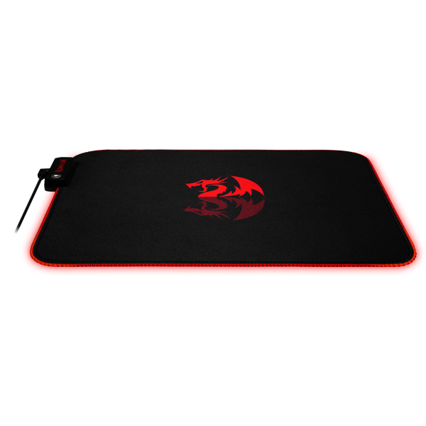 Коврик для мыши Redragon (PLUTO, тканевый на резиновой основе, игровой, RGB подсветка, black-red, 330x260x3mm)