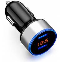 Зарядное устройство от прикуривателя OLAF Quick Charge 3.0 (12-24V, 2*USB, выход 5V/3А 9V/2А 12V/1.5А, black-silver)