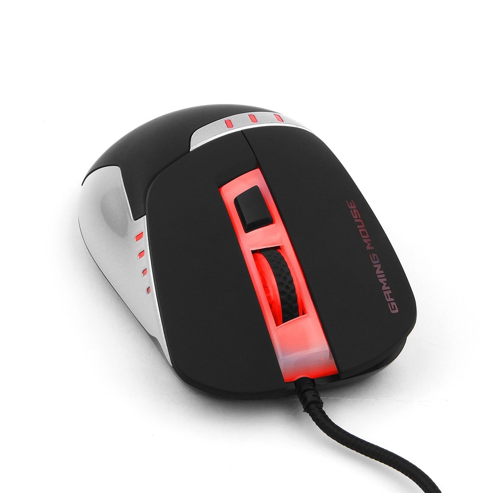Мышь Gembird MG-520 (USB, optical, 3200dpi, игровая, 1.75m, black)