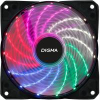 Вентилятор Digma DFAN-FRGB2 (120x120x25mm, Hydro, 1200rpm, 23dBa, 3+4pin, RGB fixed LED, black) RTL