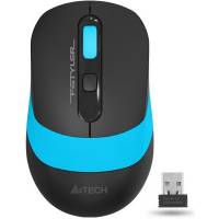 Мышь беспроводная A4Tech Fstyler FG10S (optical, 2000dpi, AA, бесшумный клик, black-blue)