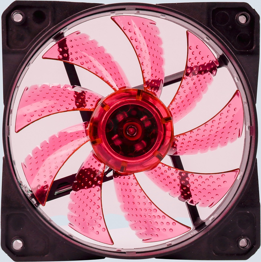 Вентилятор Digma DFAN-LED-RED (120x120x25mm, Hydro, 1200rpm, 23dBa, 3+4pin, red LED, black-red) RTL