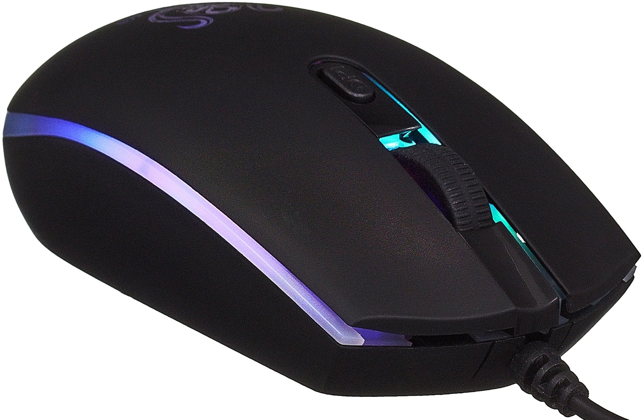 Мышь Oklick OCTA 706G (USB, optical, 1600dpi, игровая, подсветка, soft-touch, 1.5m, black)