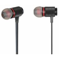Гарнитура Digma BT-05 (затычки, беспроводная, Bluetooth 4.2, с микрофоном, до 4 часов работы от батареи, black-red)