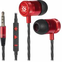 Наушники Defender POLLAXE  (затычки, для мобильных устройств, с микрофоном, 1.2m, black-red)