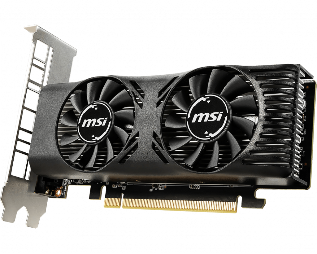 Видеокарта MSI GF GTX1650 4Gb (GTX 1650 4GT LP, 128bit, GDDR5, DVI+HDMI+DP) RTL