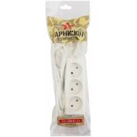 Сетевой удлинитель Гарнизон (EL-NL3-W-2, 3 розетки, 2 метра, 10A, 0.75mm2, white) OEM