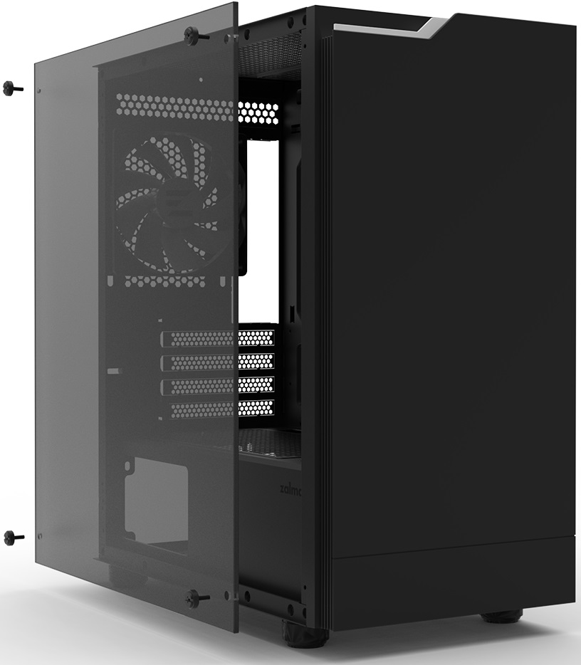 Корпус ZALMAN T4 PLUS (без БП, mATX, USB3.0, 1x ARGB Fan, black)