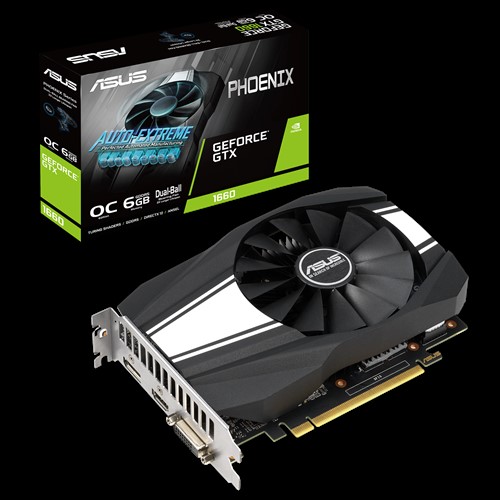 Видеокарта ASUS GF GTX1660 6Gb (PH-GTX1660-O6G, 192bit, GDDR5, HDMI+DVI+DP) RTL