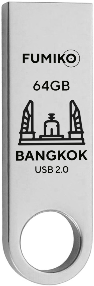 Флеш накопитель USB 2.0 64Gb FUMIKO BANGKOK (FBK-05, silver)