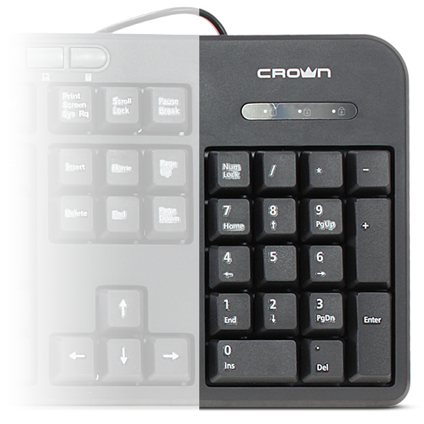 Клавиатура Crown CMK-300 (USB, мультимедийная, black)