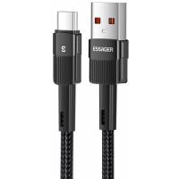 Кабель USB 2.0 Am - Type-C 0.5m (EXCT-XCB01, 6A, 66W, быстрая зарядка, нейлоновая оплётка, black) Essager