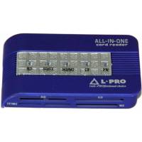 Карт-ридер L-PRO #1148 (microSD, SDHC, M2, MMC, MS, CF, XD, MS Duo, RS-MMC, blue, USB2.0)