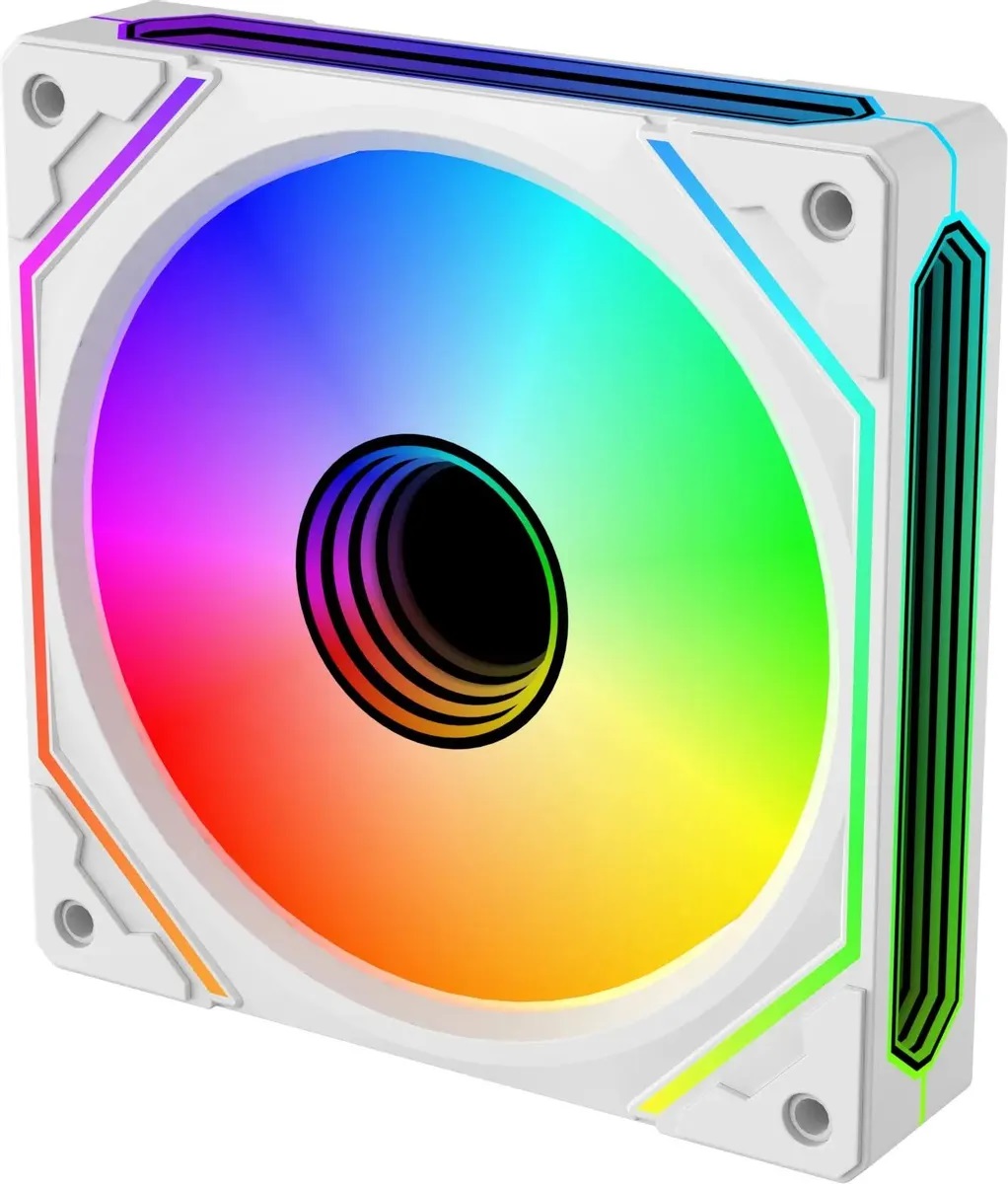 Вентилятор Bloody BD-CF120ARGB5-WH (120x120x25mm, Hydro, 600-1600rpm, 11-26dBa, 4pin, PWM, ARGB LED, white) RTL