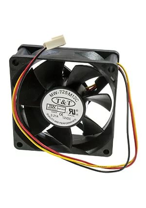 Вентилятор Gembird D7025BH-3 (MW-725M12C) (70x70x25mm, ball, 5000rpm, 42dBa, 3pin, black) OEM