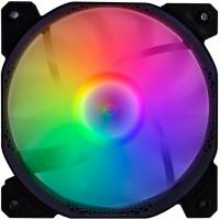 Вентилятор 1STPLAYER F1-Plus (140x140x25mm, Sleeve, 1100rpm, 23dBa, 3pin, rainbow LED, black-white) OEM