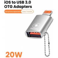 Переходник USB-OTG (Lightning (m) / USB 3.0 (f), silver)