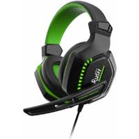 Наушники Smartbuy Rush Crush em SBHG-9640 (полноразмерные закрытые, с микрофоном, регулятор, игровые, 2.4m, black-green)