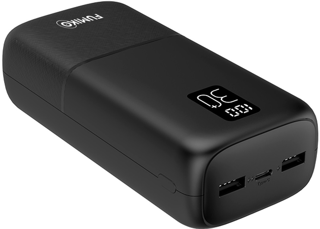 Внешний аккумулятор FUMIKO FPB12 (FPB12-01, 30000mAh, 3*USB 2.1A, вход 2.1A, black)